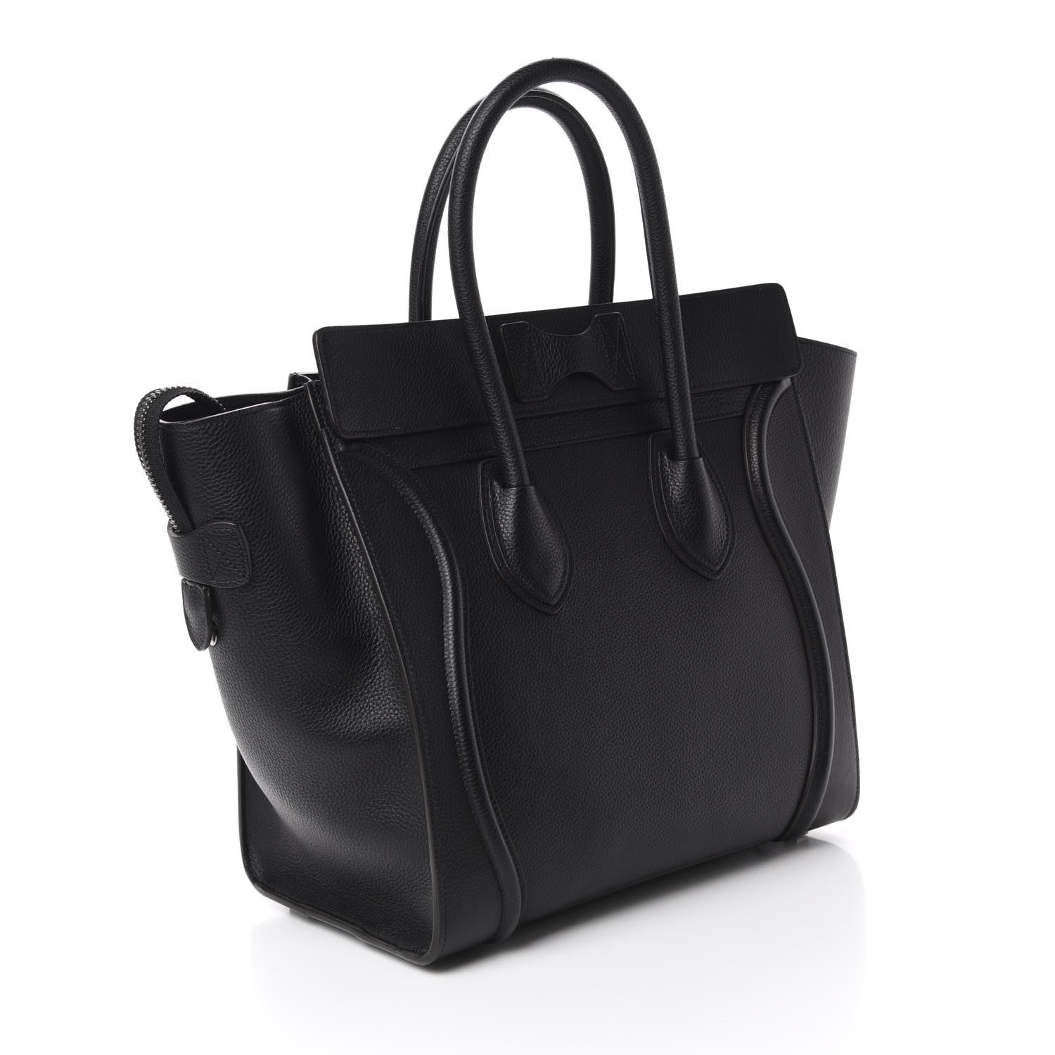 Celine Drummed Calfskin Mini Luggage Black 3 of 10