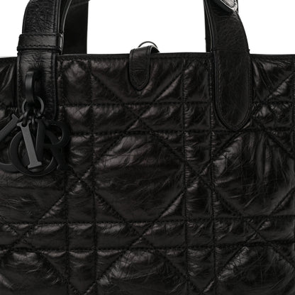 Christian Dior Crinkled Calfskin Macrocannage Medium Toujours Black 9 of 11