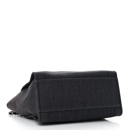 Chanel Denim Medium Deauville Tote Dark Blue 4 of 11