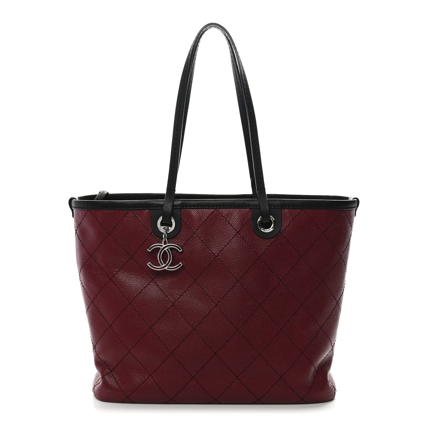 Chanel Grained Calfskin Shopping Fever Tote Red 1 of 11