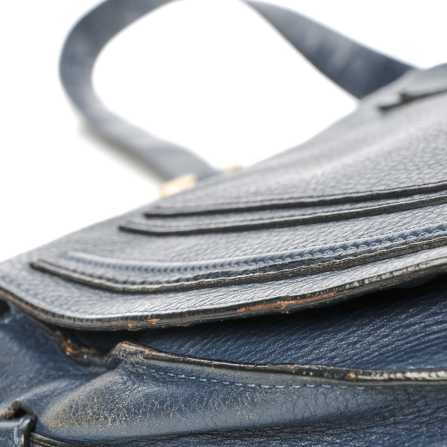Calfskin Medium Marcie Round Crossbody Bag Navy