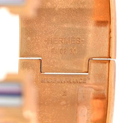 Hermes Enamel Printed Pegase Pop Wide Click Clac H Bracelet Album De Soie Bis 4 of 4