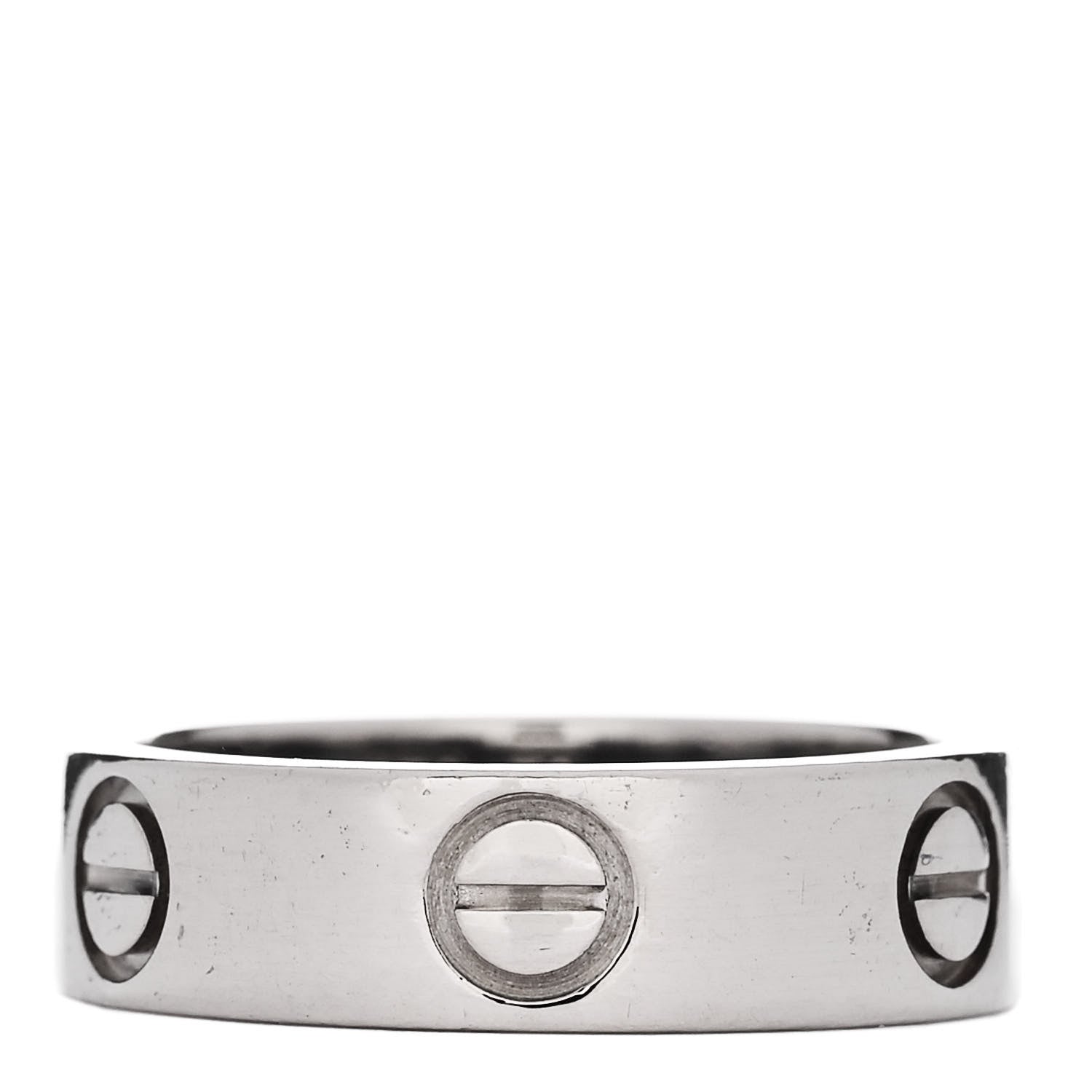 Cartier 18K White Gold 5.5mm LOVE Ring 50 5.5 1 of 4