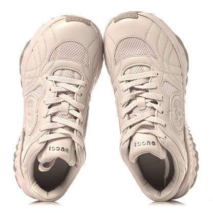 Gucci Calfskin Interlocking G Ripple Womens Platform Sneakers 37 Light Pink 2 of 8