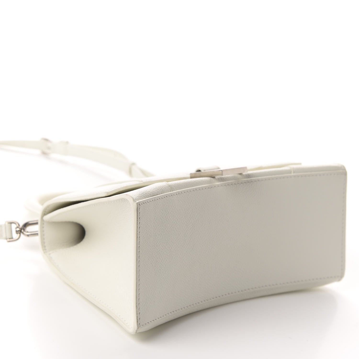 Balenciaga Grained Calfskin Small Hourglass Top Handle Bag White 4 of 9