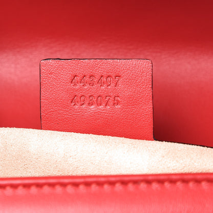 Gucci Calfskin Matelasse Small GG Marmont Shoulder Bag Hibiscus Red 7 of 7