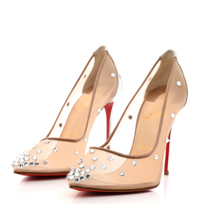 Christian Louboutin Rete Nappa Degrade 2019 100 Pumps 36 Nude Silver 3 of 7
