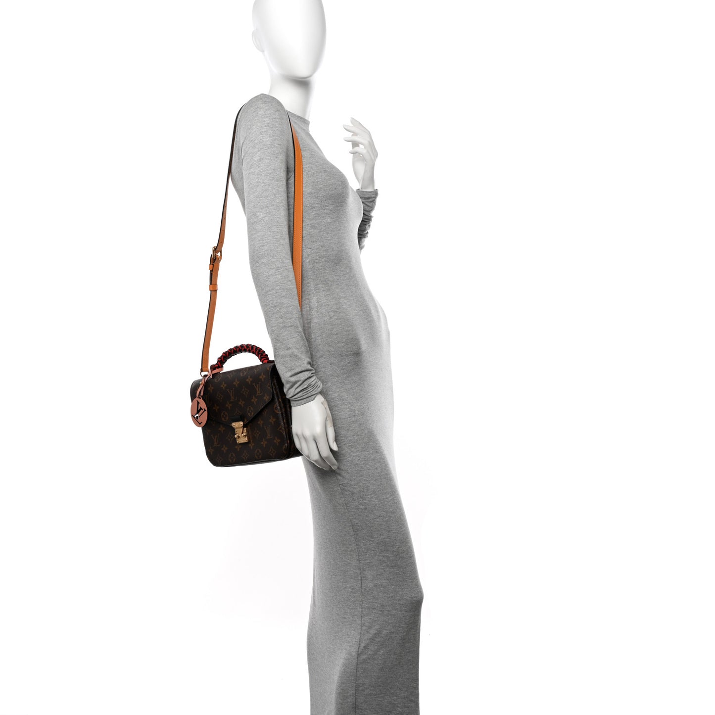 Monogram Braided Pochette Metis Coquelicot