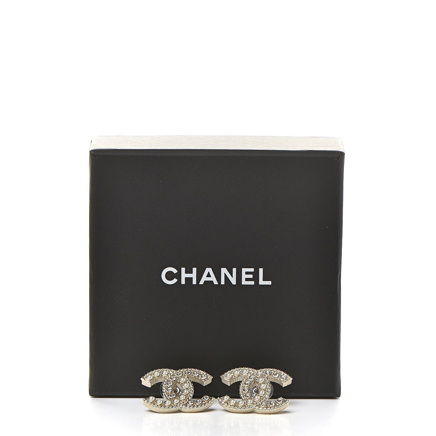 Pearl Crystal April In Paris CC Earrings Light Gold