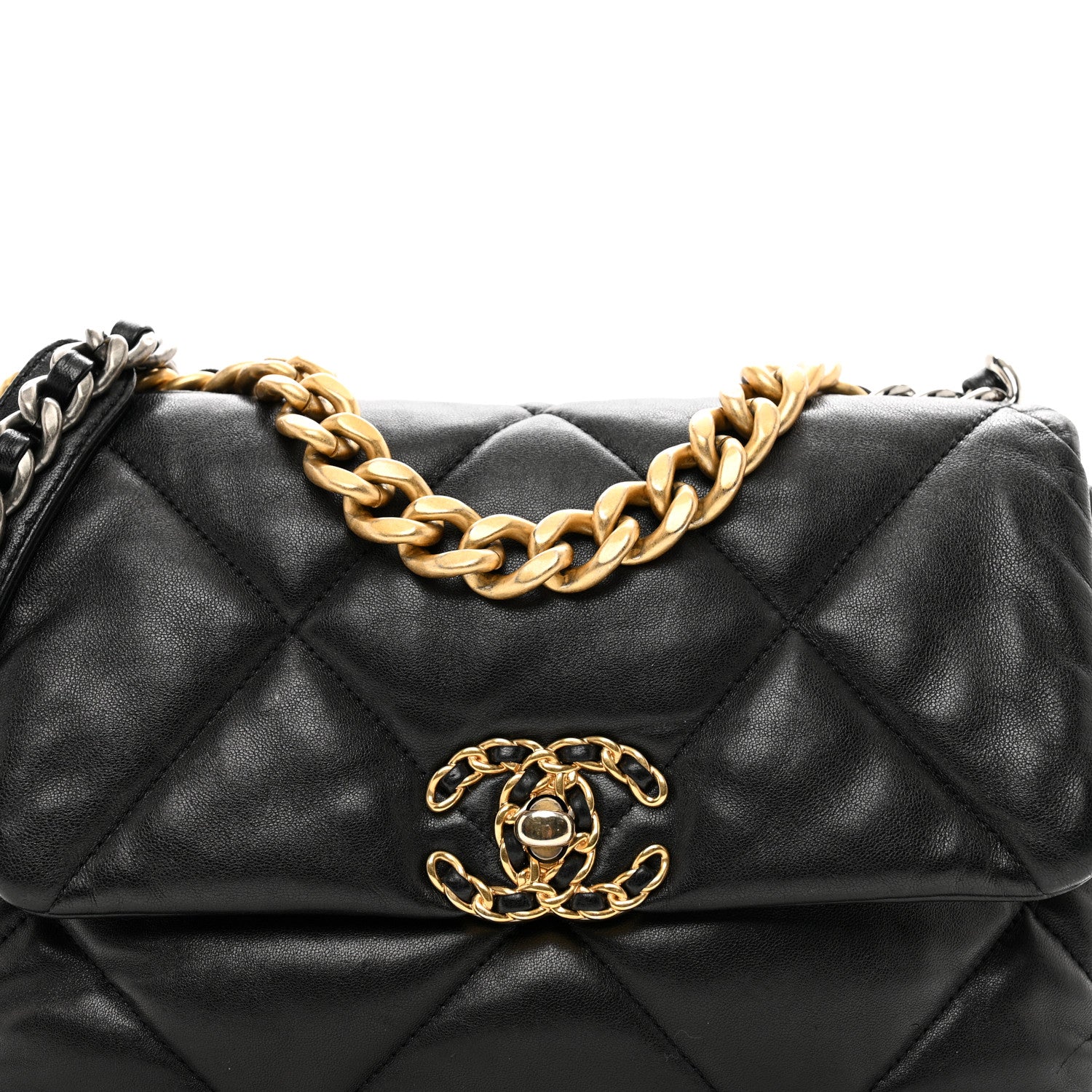 Chanel Lambskin Quilted Medium Chanel 19 Flap Black 5 of 10