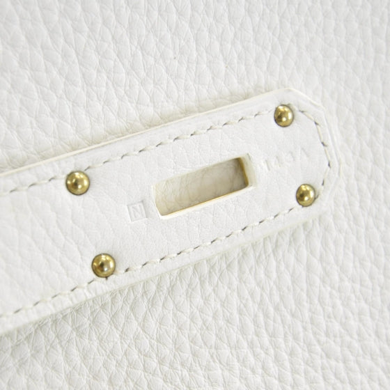 Taurillon Clemence JPG Shoulder Birkin II 42 White