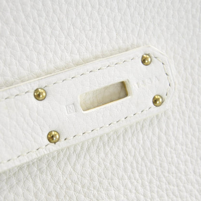 Hermes Taurillon Clemence JPG Shoulder Birkin II 42 White 10 of 10