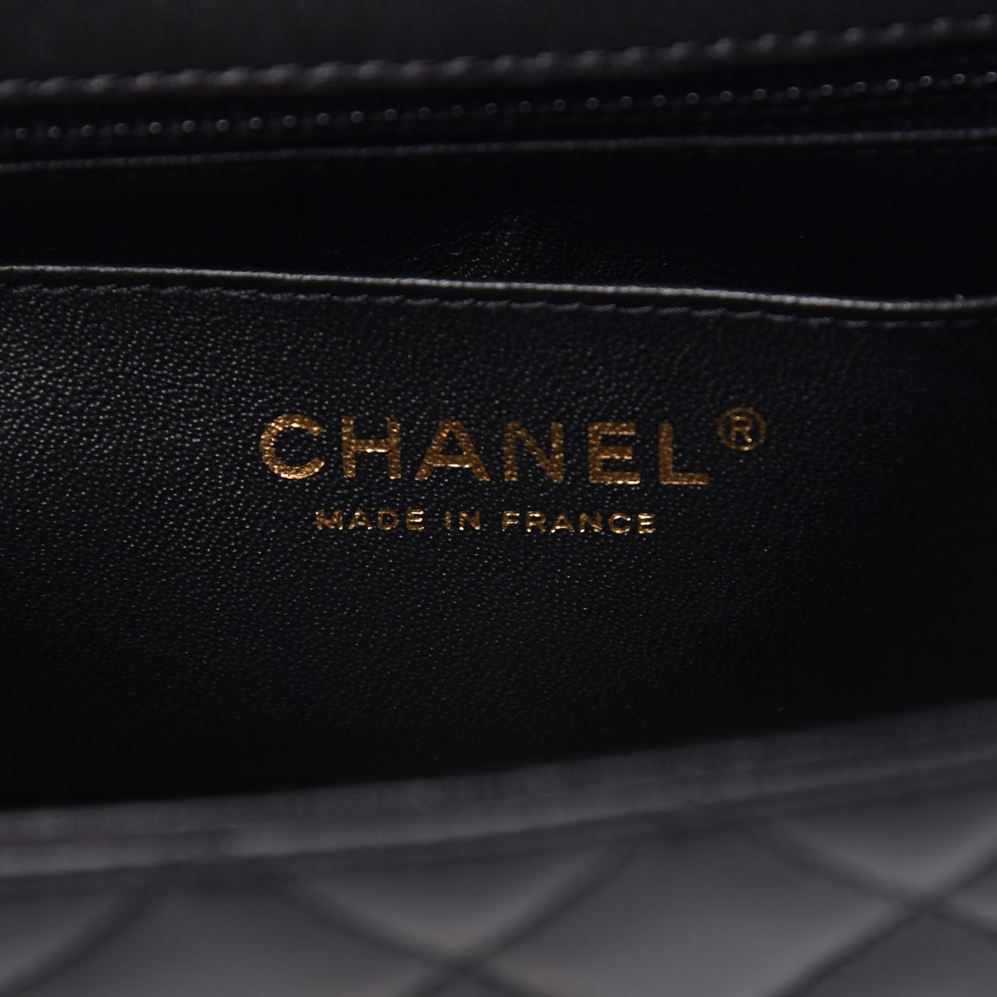 Lambskin Quilted Mini Rectangular Flap Black