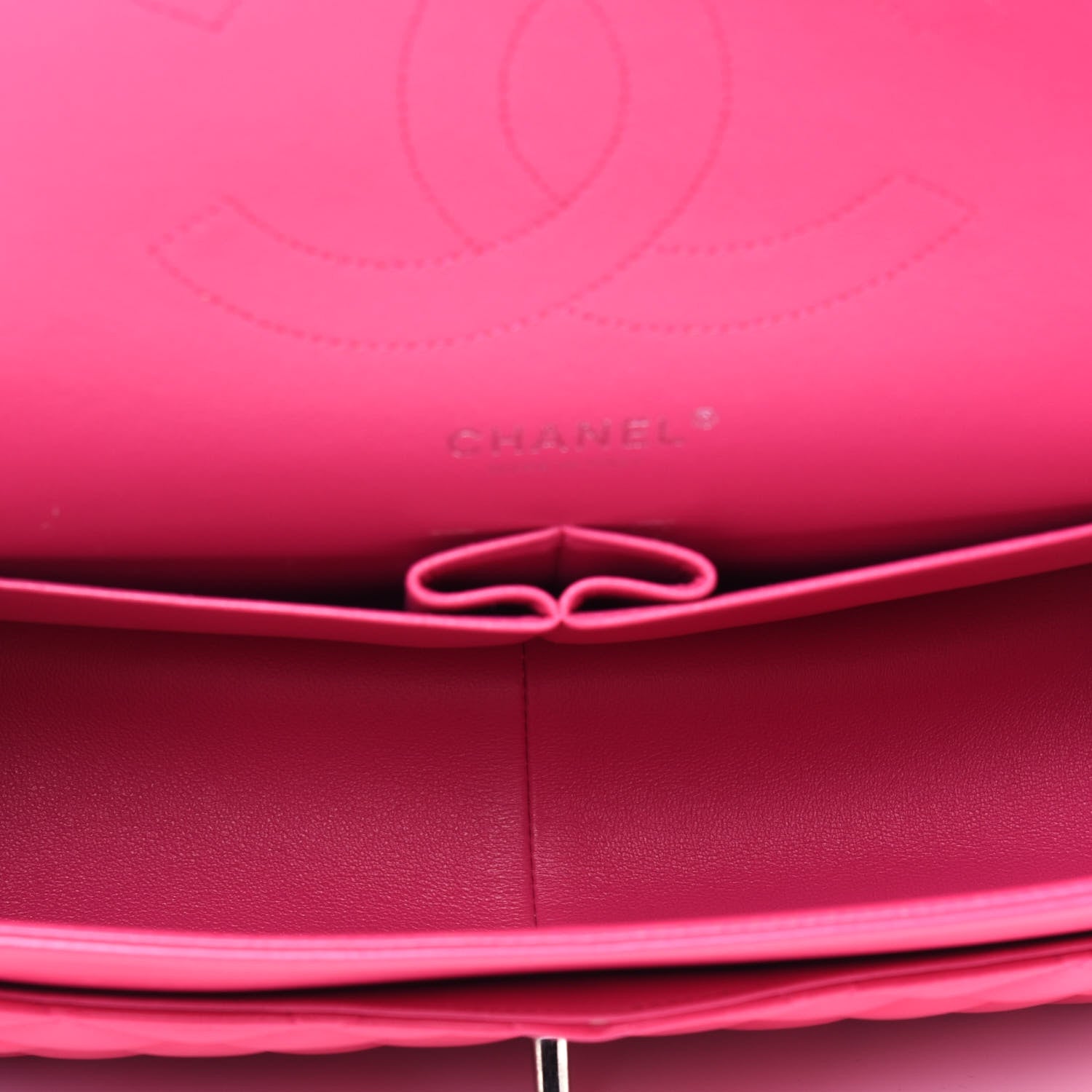 Chanel Lambskin Quilted Jumbo Double Flap Dark Pink 5 of 14
