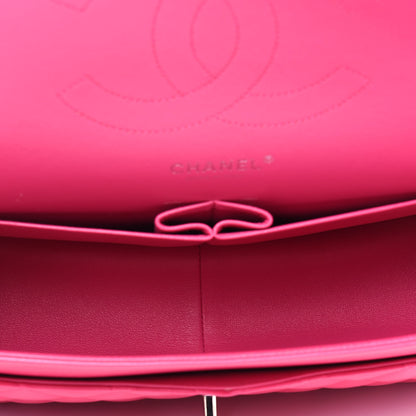 Chanel Lambskin Quilted Jumbo Double Flap Dark Pink 5 of 14