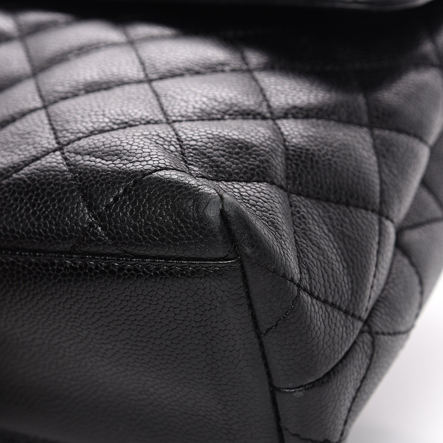 Chanel Caviar Quilted Jumbo Kelly Flap Black 11 of 18