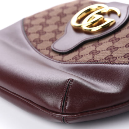 Gucci GG Monogram Calfskin Medium Arli Shoulder Bag Sahara Rubino Chardonnay 7 of 11