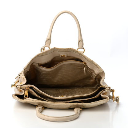 Prada Tessuto Nylon Saffiano Satchel Talco 3 of 5