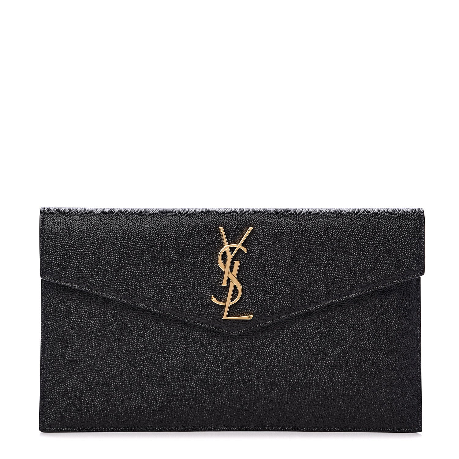 Saint Laurent Grain De Poudre Uptown Pouch Black 1 of 7