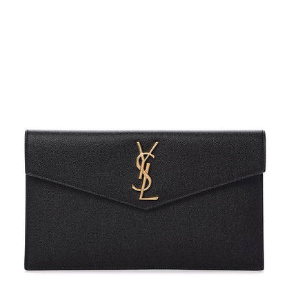 Saint Laurent Grain De Poudre Uptown Pouch Black 1 of 7