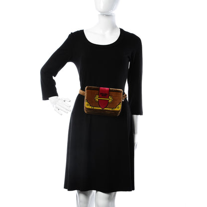 Prada Velvet Cahier Belt Bag Cammello 2 of 8