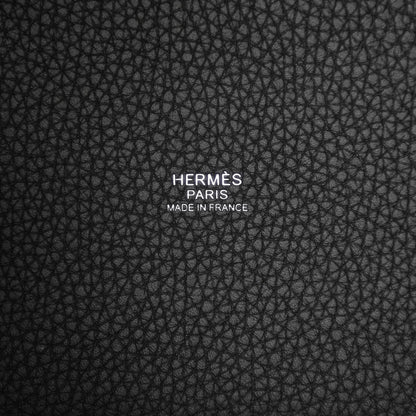 Hermes Taurillon Clemence Monochrome Picotin Lock 18 PM Black 6 of 10