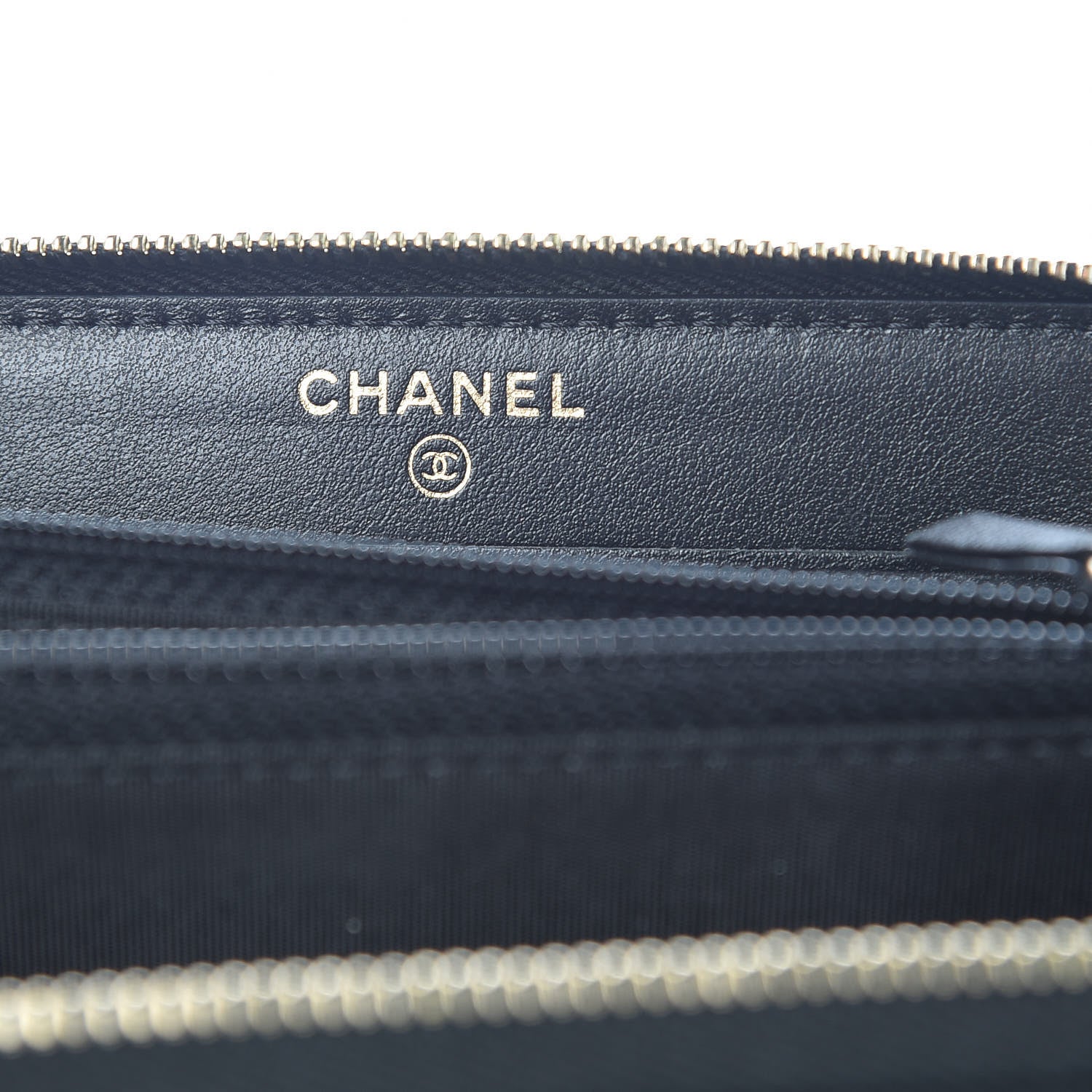 Chanel Caviar Quilted Small Filigree Zip Around Wallet Beige Black 6 of 8