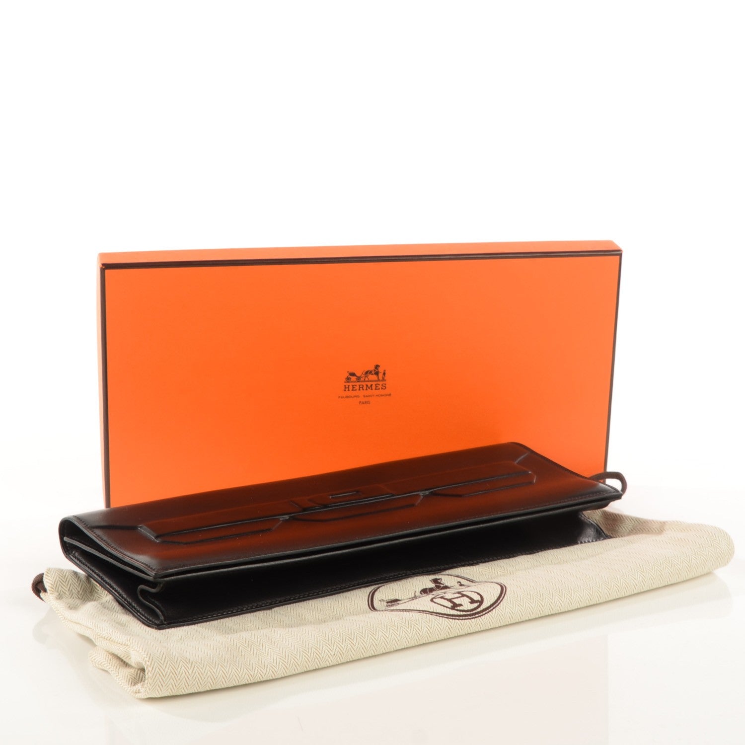 Hermes Evercalf Shadow Clutch 29 Black 4 of 7