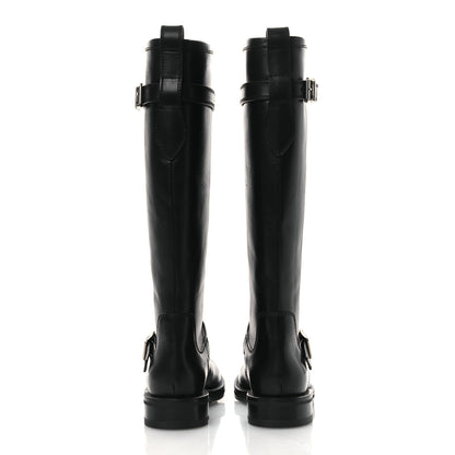 Saint Laurent Smooth Calfskin River Boots 38 Black 6 of 12