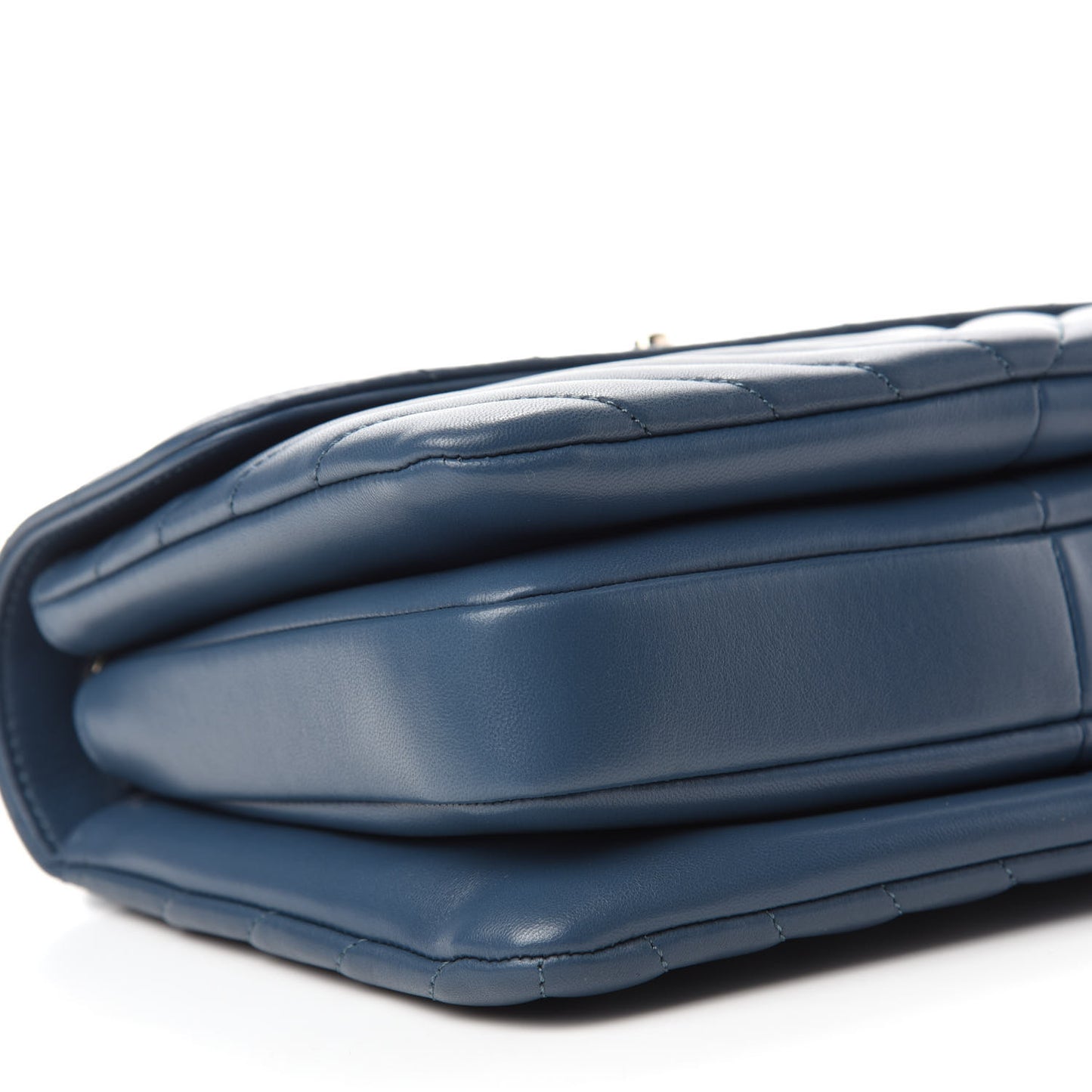 Lambskin Quilted Small Trendy CC Flap Dual Handle Bag Dark Blue