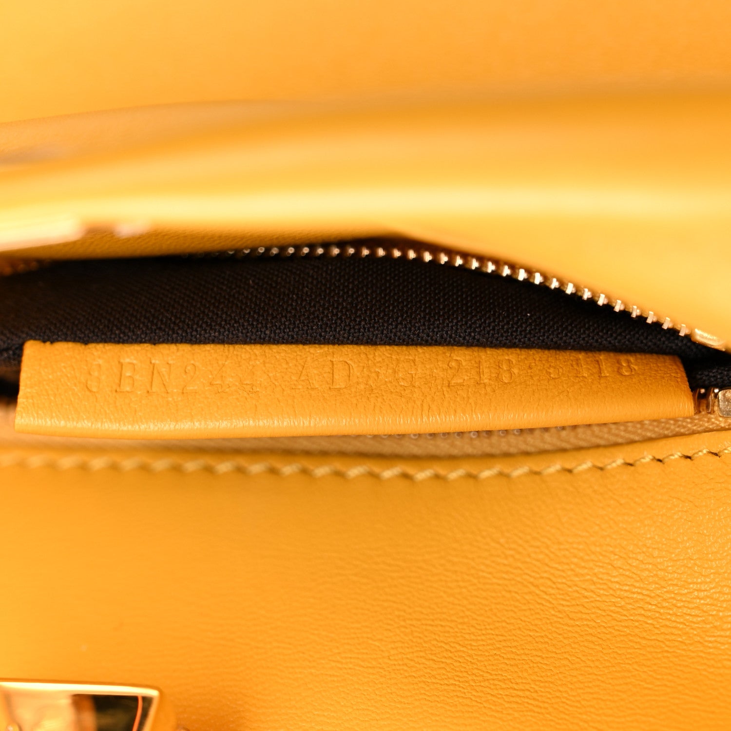 Fendi Nappa Stacked Bar Mini Peekaboo Iconic Satchel Mimosa 7 of 12