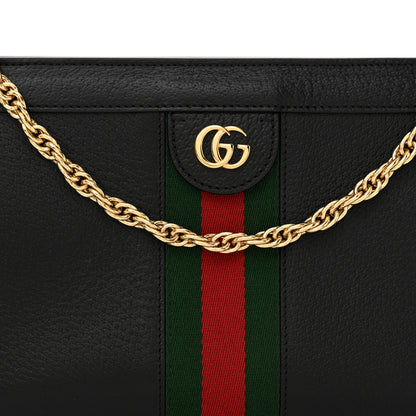 Gucci Calfskin GG Web Small Ophidia Chain Shoulder Bag Black 8 of 11