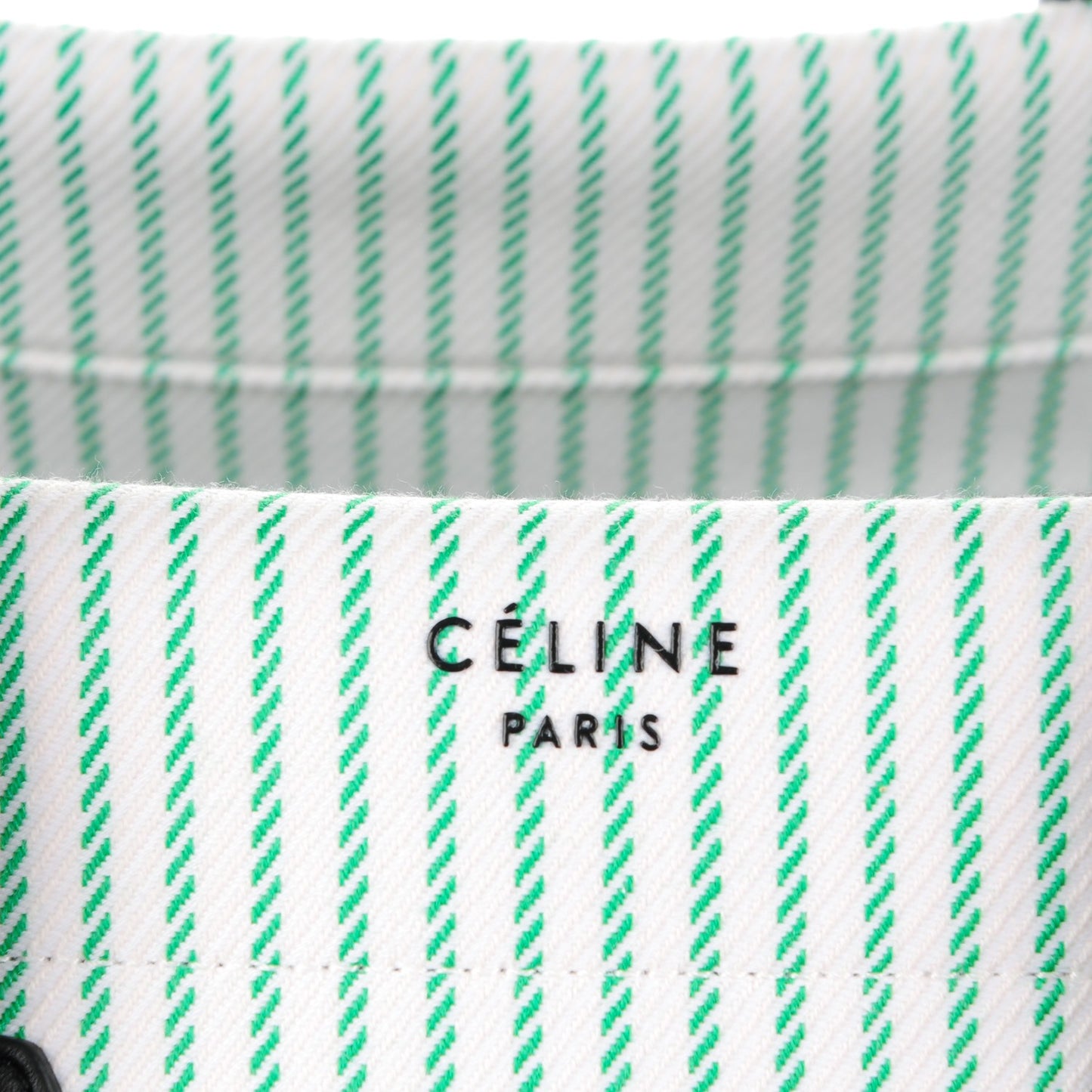 Cotton Canvas Striped Medium Phantom Luggage White Green