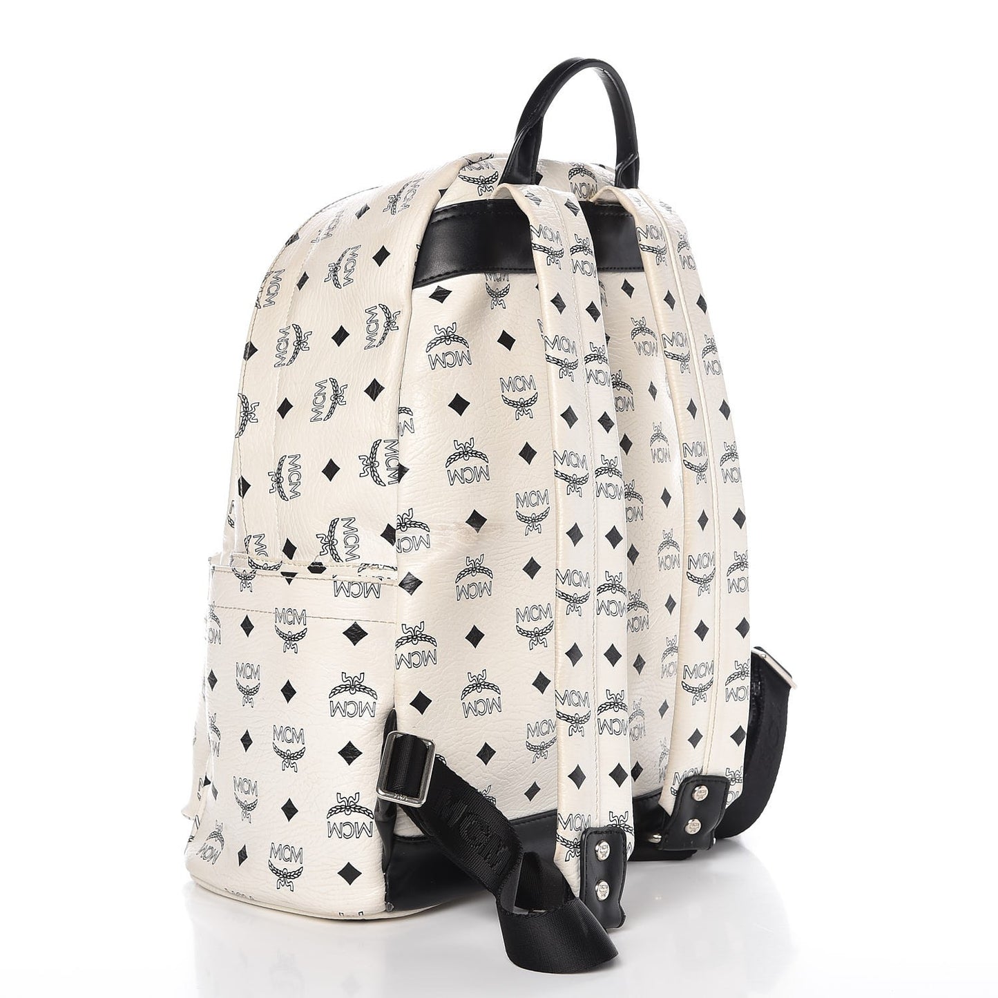 Visetos Studded Medium Stark Backpack White