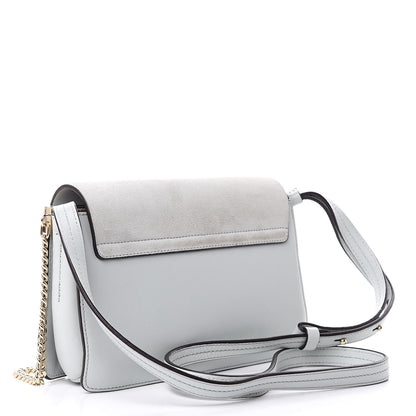 Chloe Suede Calfskin Small Faye Shoulder Bag Washed Blue 3 of 10