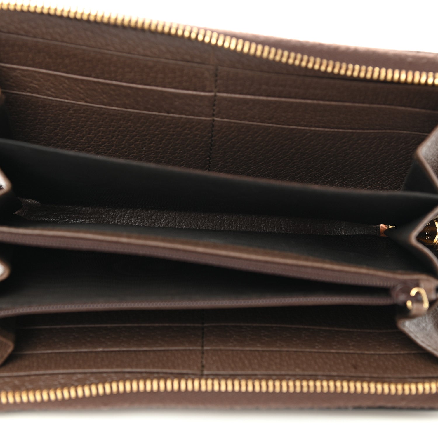 Gucci GG Supreme Monogram Web Ophidia Zip Around Wallet Brown 5 of 8