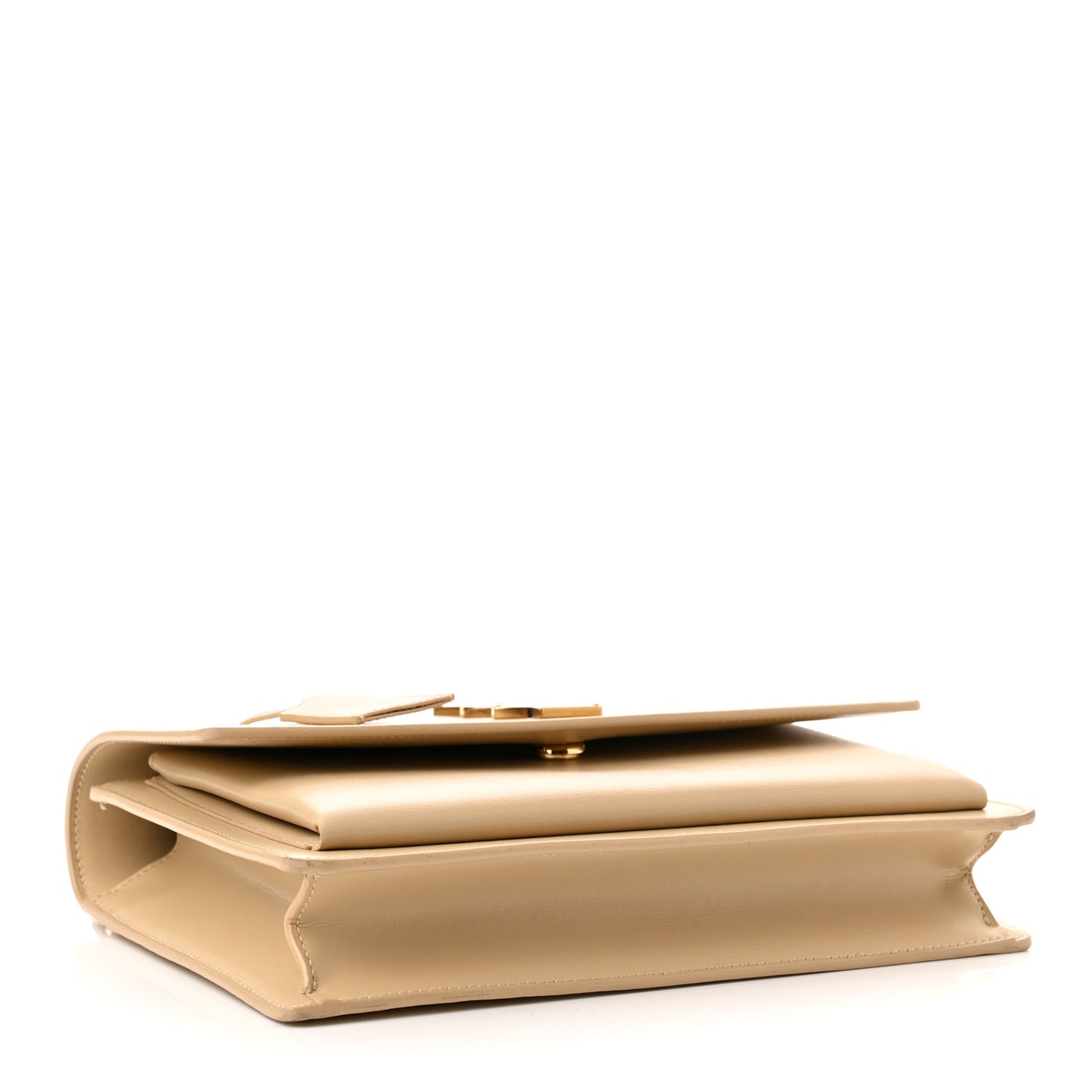 Smooth Calfskin Medium Monogram Sunset Satchel Beige