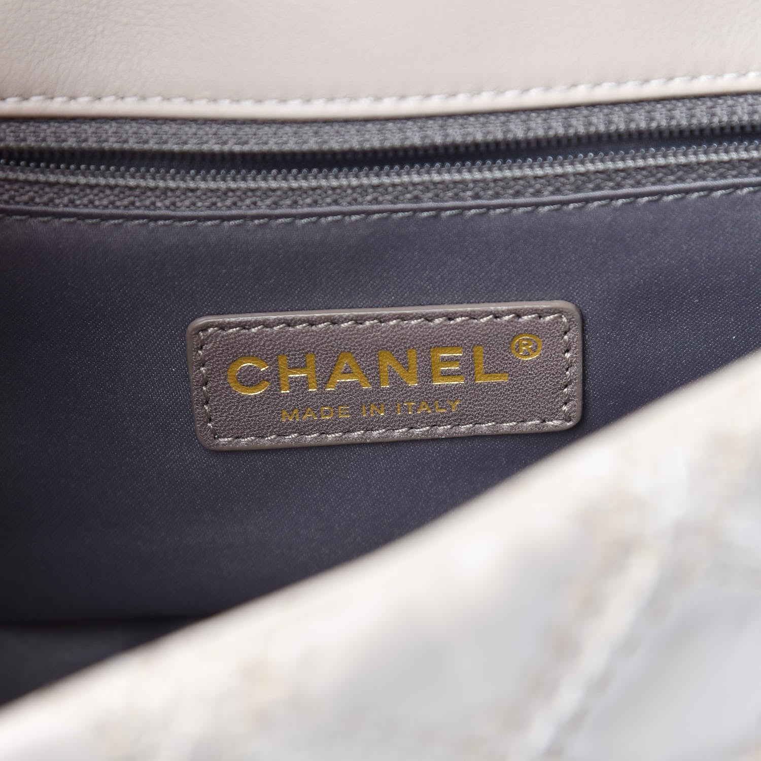 Chanel Calfskin Stitch Triptych Flap Beige 8 of 11