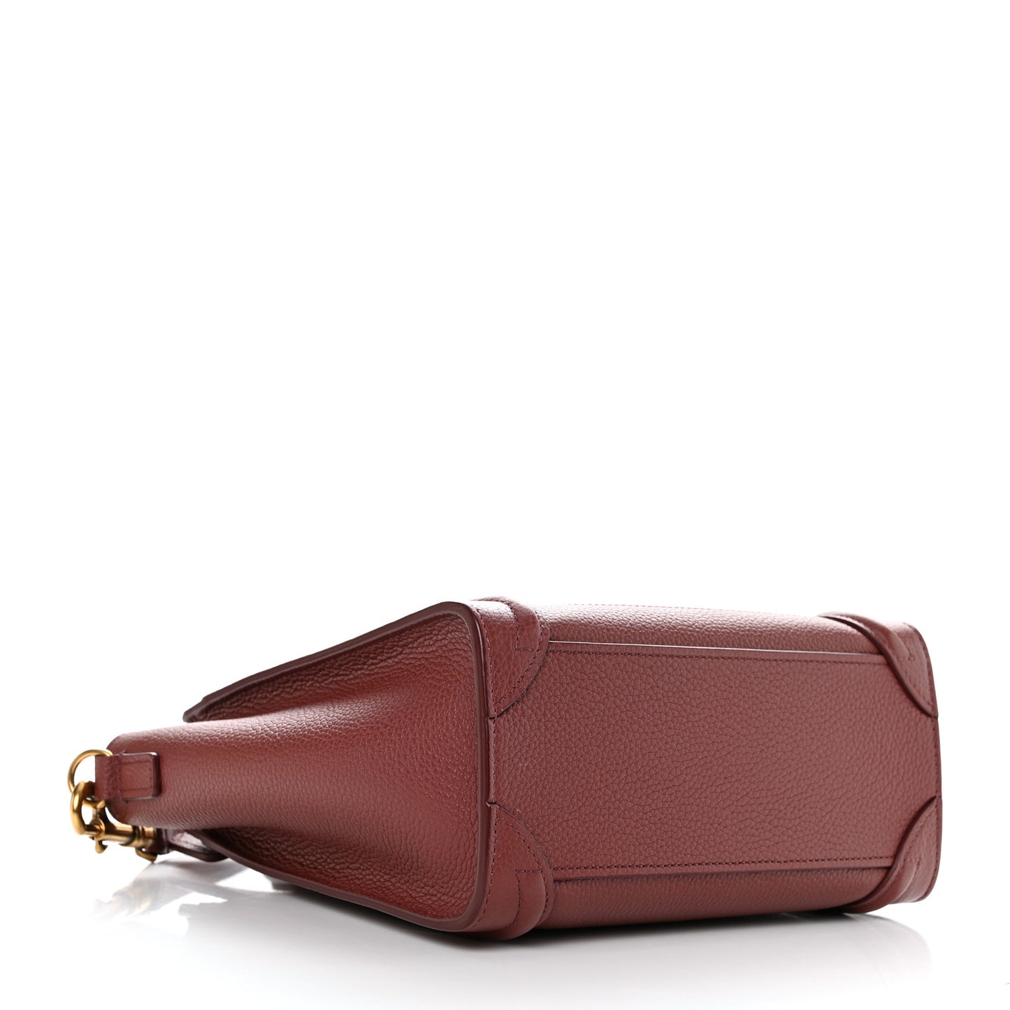 Drummed Calfskin Nano Luggage Grenat