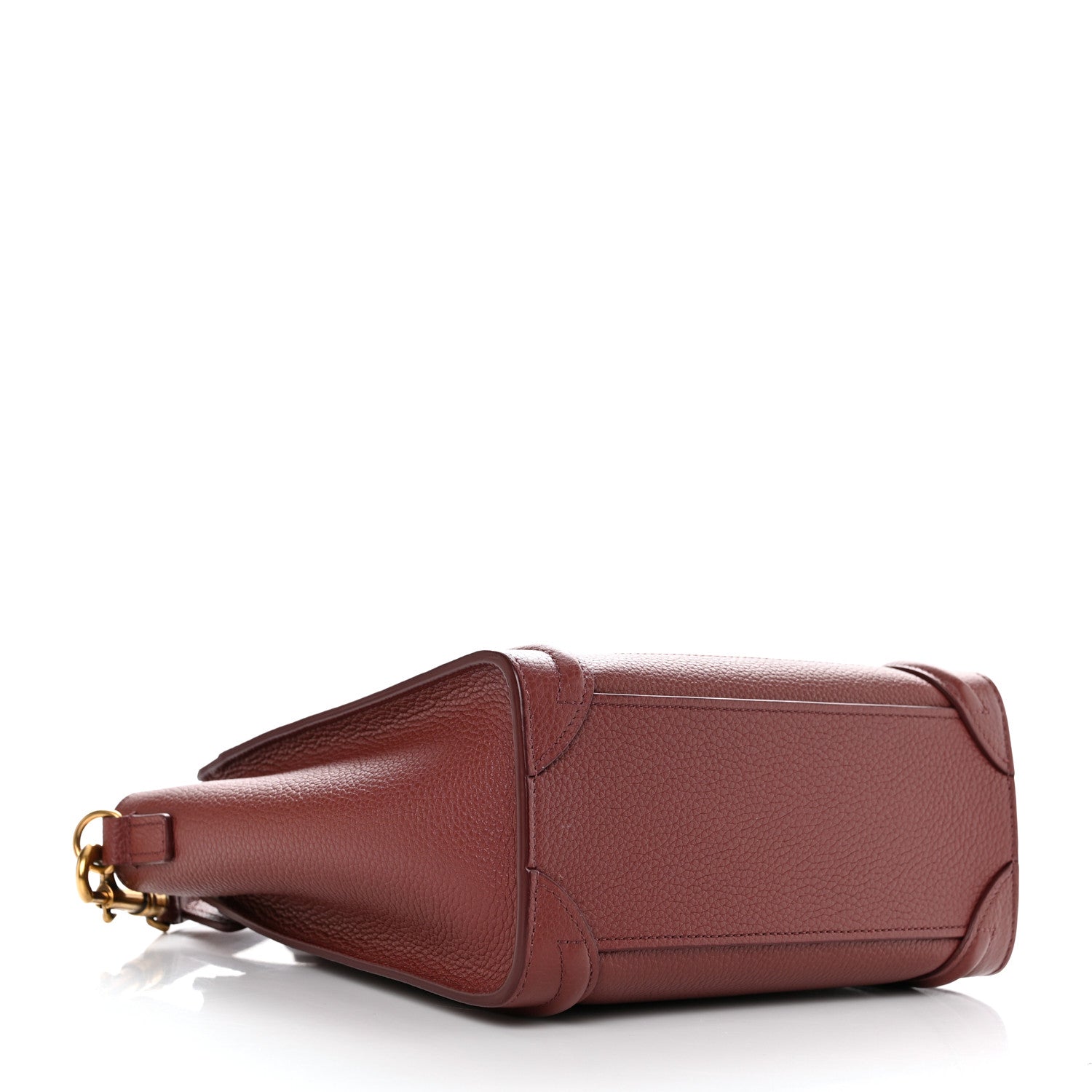 Celine Drummed Calfskin Nano Luggage Grenat 4 of 11