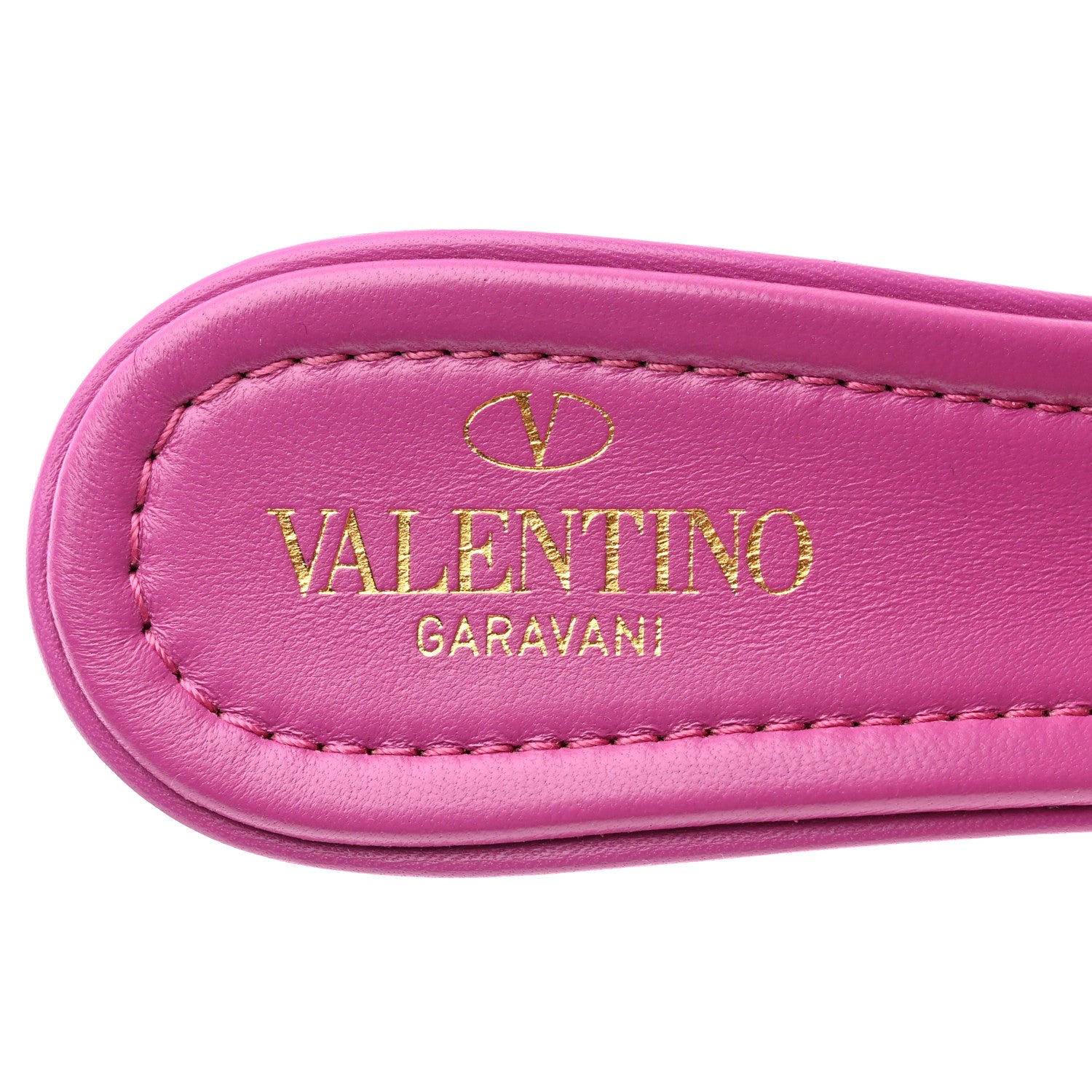 Valentino Garavani Nappa Quilted Roman Stud 65mm Slide Sandals 37.5 Radiant Orchid 7 of 8
