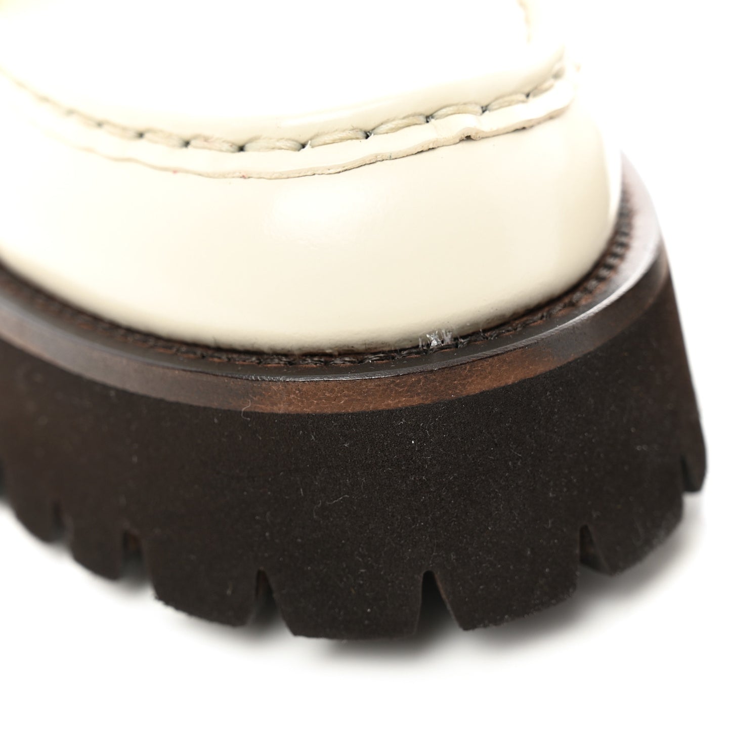 Cordovan Lux Horsebit Platform Mules 39 Mystic White