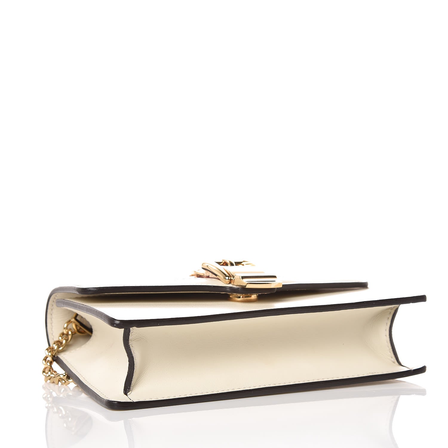 Gucci Calfskin Super Mini Sylvie Chain Shoulder Bag White 4 of 8