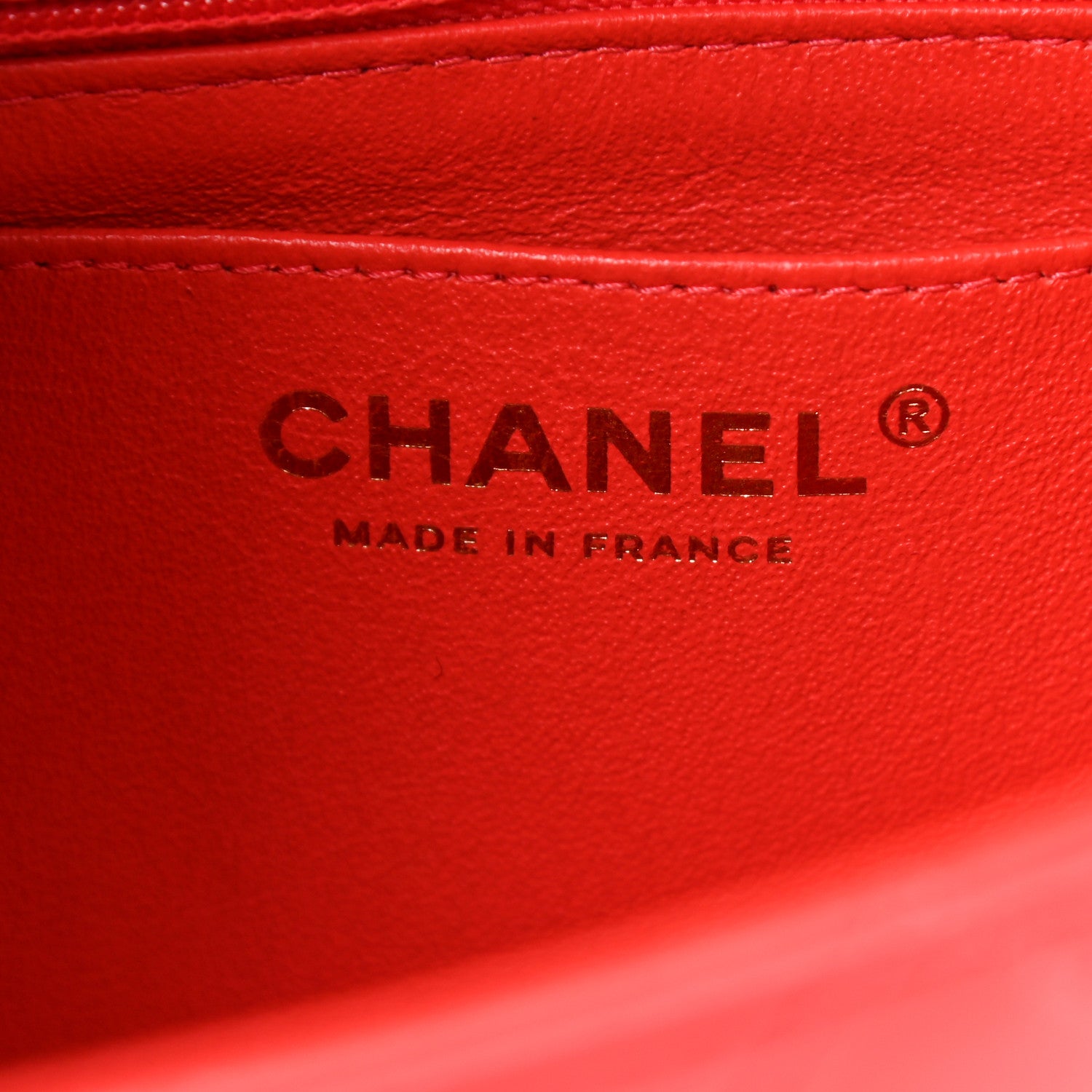 Chanel Lambskin Quilted Mini Rectangular Flap Red 6 of 13