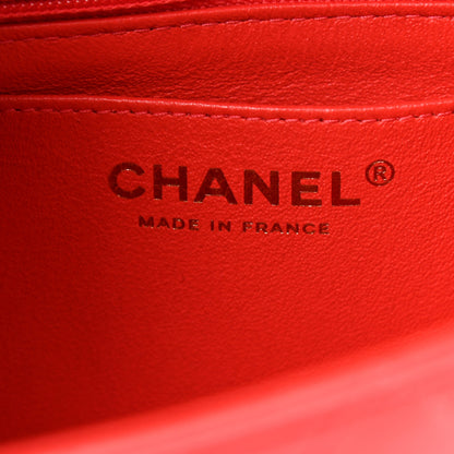 Chanel Lambskin Quilted Mini Rectangular Flap Red 6 of 12