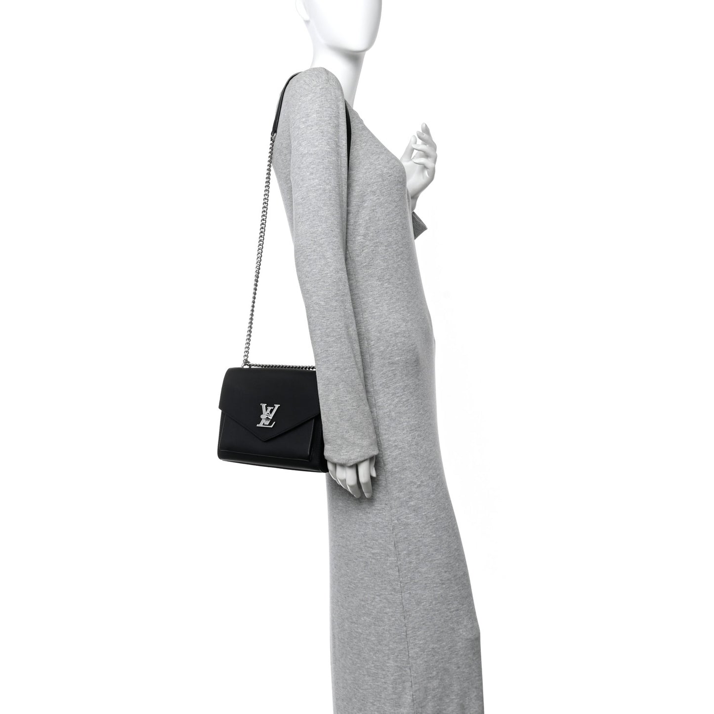 Soft Calfskin Mylockme Chain Bag BB Black