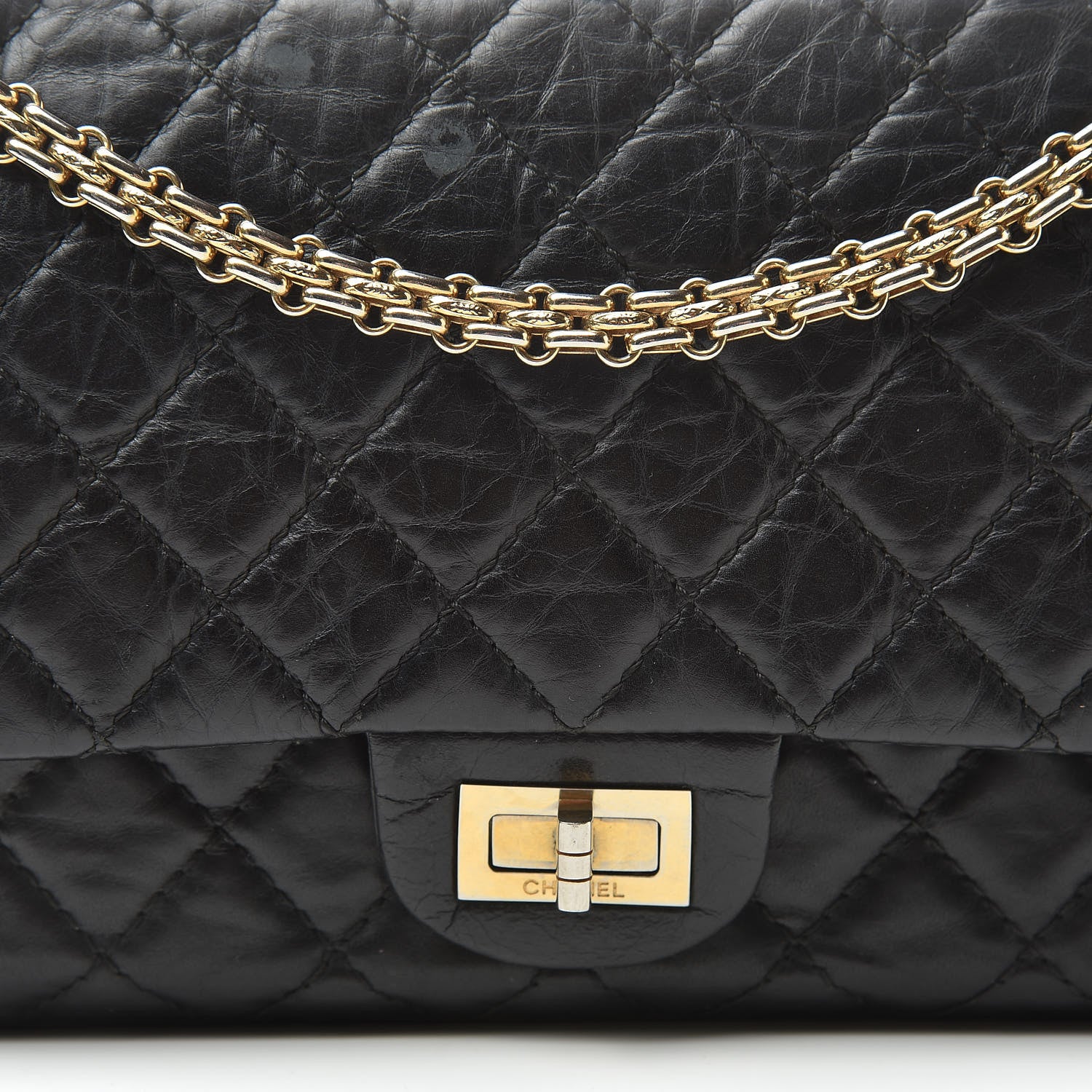 Chanel Aged Calfskin Quilted 2.55 Reissue 225 Flap Black 8 of 15