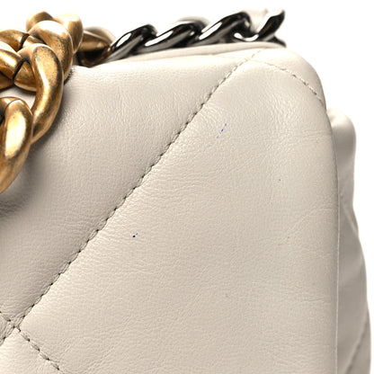 Chanel Lambskin Quilted Medium Chanel 19 Flap White 12 of 12