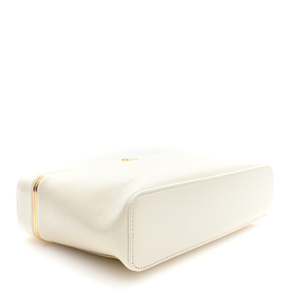 Celine Glossy Lambskin Vanity Frame Rectangle Bag  Creamy White 4 of 10