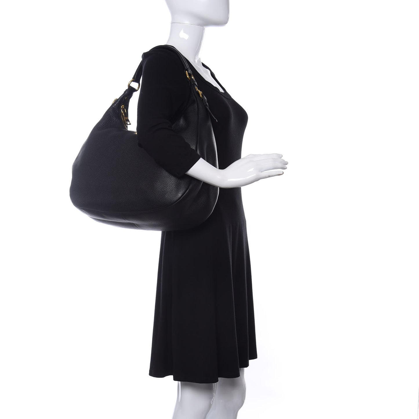Vitello Daino Hobo Black